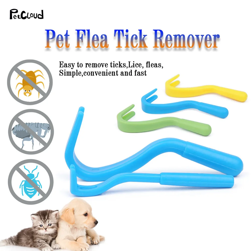 

2PCS Pet Flea Remover Tool Plastic Tick Remover Tool Hook Louses Pliers For Cat Dog Grooming Supplies Pet Accessories PetCloud