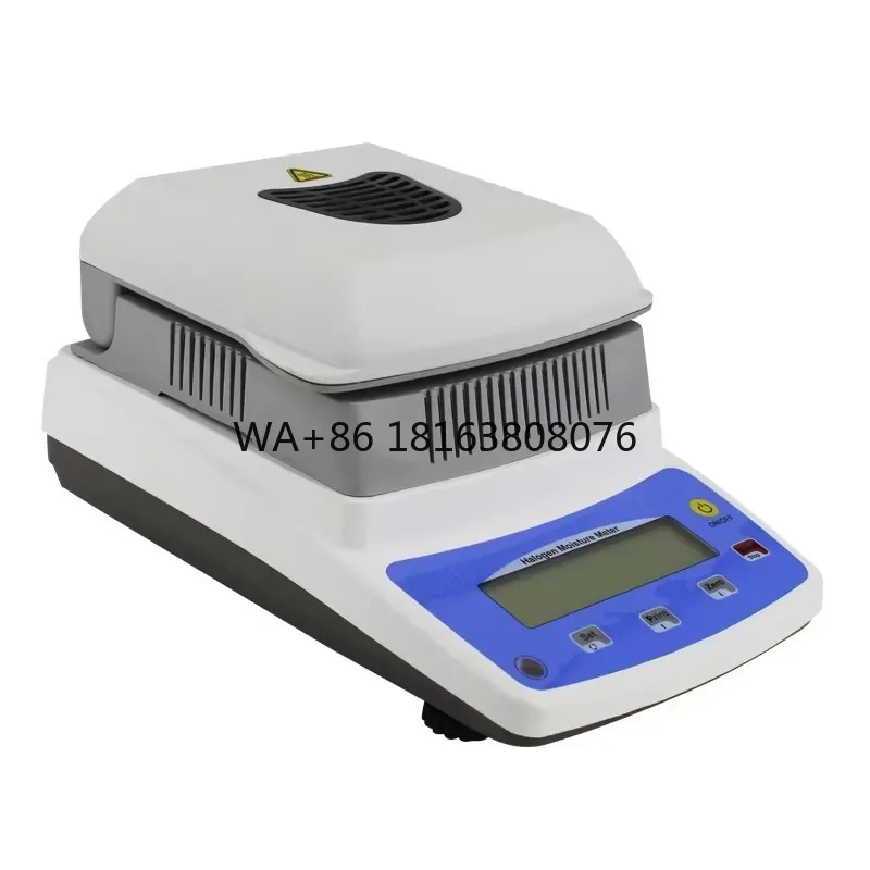 Digital Halogen Moisture Tester | 0.001g Resolution, 1-40min Rapid Test for Grain/Soil/Paper, Auto Shut-off, CE Certified