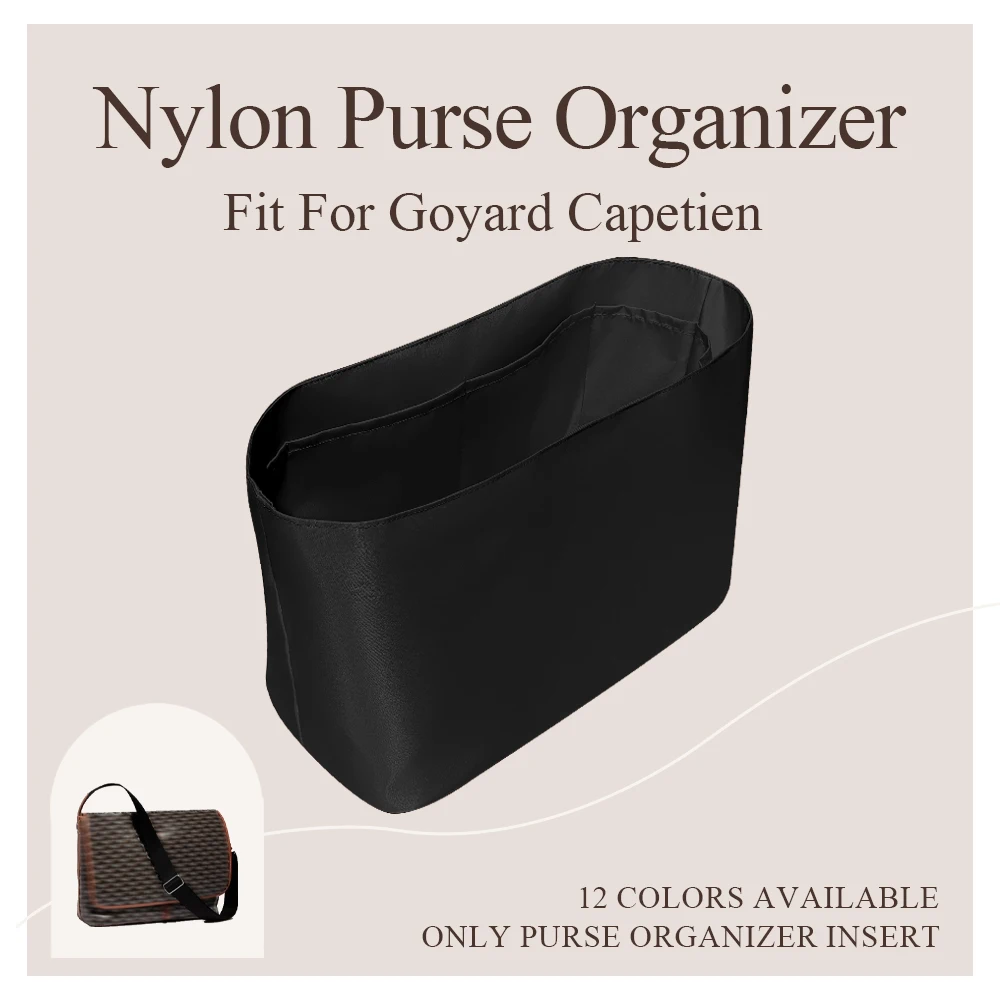 

Nylon Purse Organizer Insert Fit for Goyard Capetien Bag Inner Liner Bag Organizer Insert Inside Bag Large Cosmetics Storage Bag