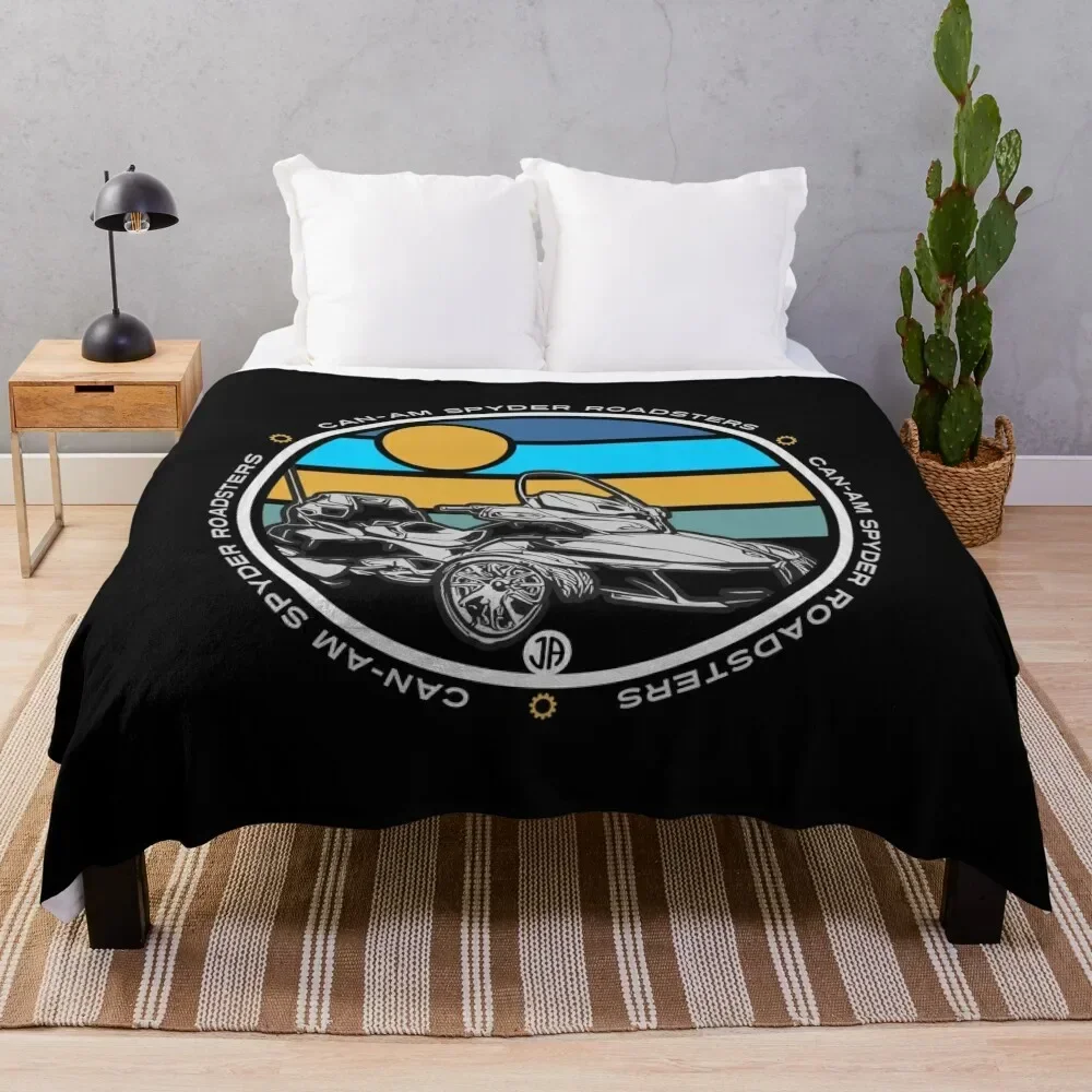 Can-Am Spyder RT Retro Sign Throw Blanket Beach Single Blankets