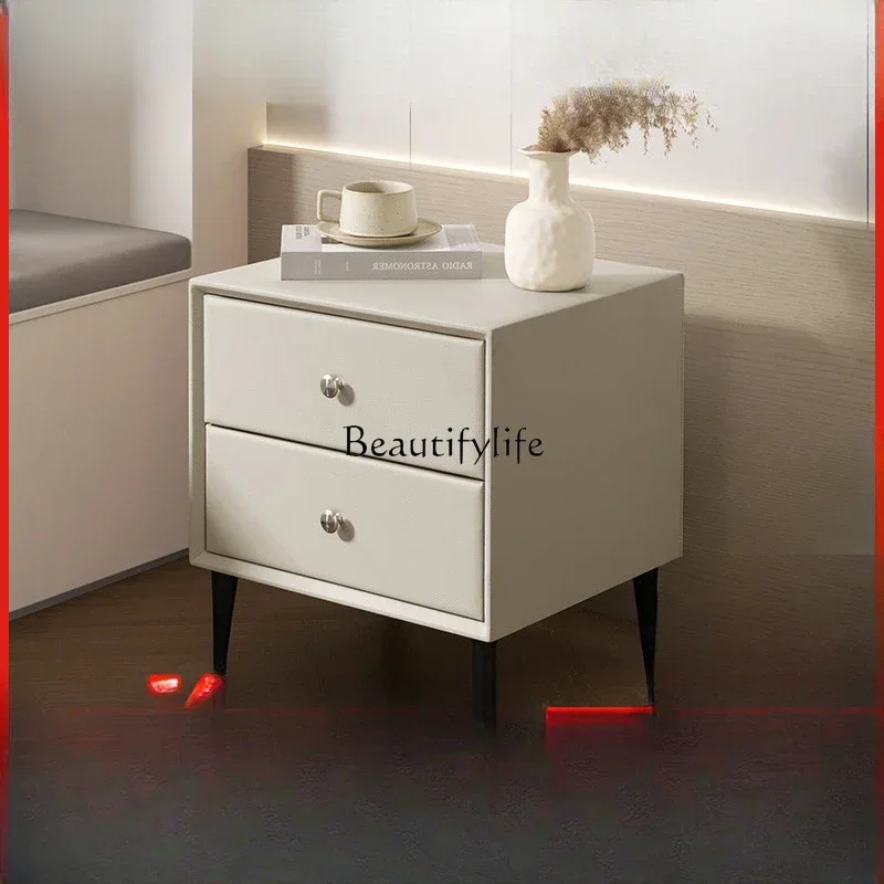 

Simple bedroom storage light luxury practical bedside cabinet small apartment