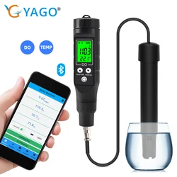 Bluetooth Digital Dissolved Oxygen Meter Professional Dissolved Oxygen Analyzer Oxygen Concentration Tester 0,0-40.0 mg/L