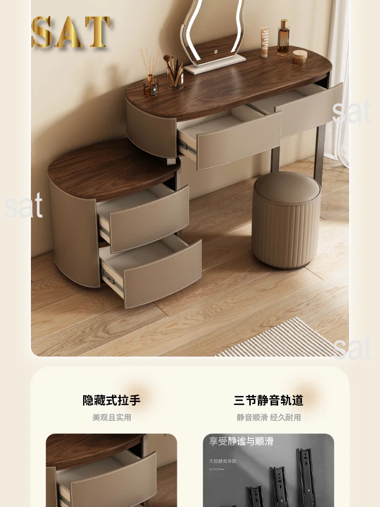 & Luxury Rustic Vanity Makeup Desk Shelf Dresser Dressing Table Makeup Vanity Design Girls Storage Home Furniture Accessories