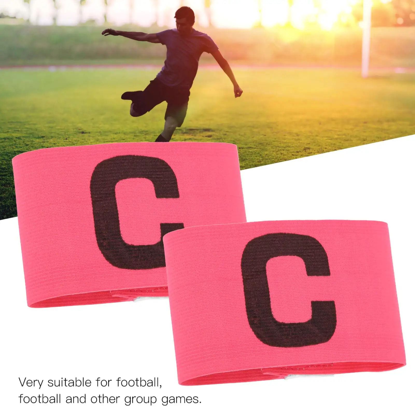 10 قطعة رأس كرة القدم المرنة للجري شارة اليد الرياضية Brassard C Wordpink لف الشريط الملحقات