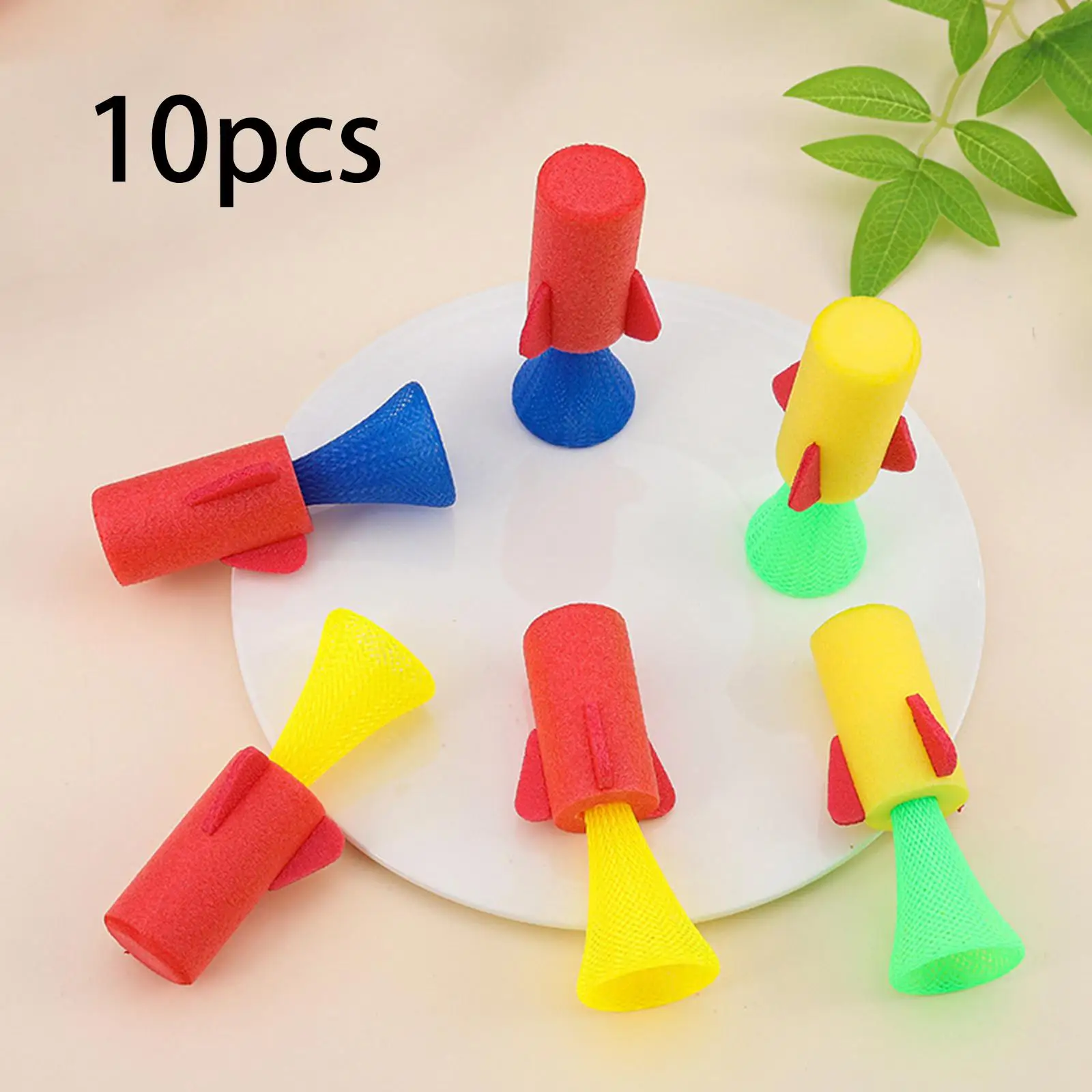 Kids Toys EVA Jumping Rocket Launcher Spring Powered Fun Novelty Toy for Children Birthday Gift