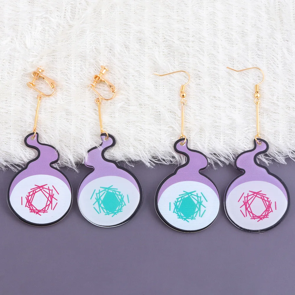 Pendientes de Metal Hanako-Kun con tapa para el baño de Anime, Yugi Amane, Clip para hueso del oído, accesorios para hombres, joyería de regalo, Cosplay personalizado