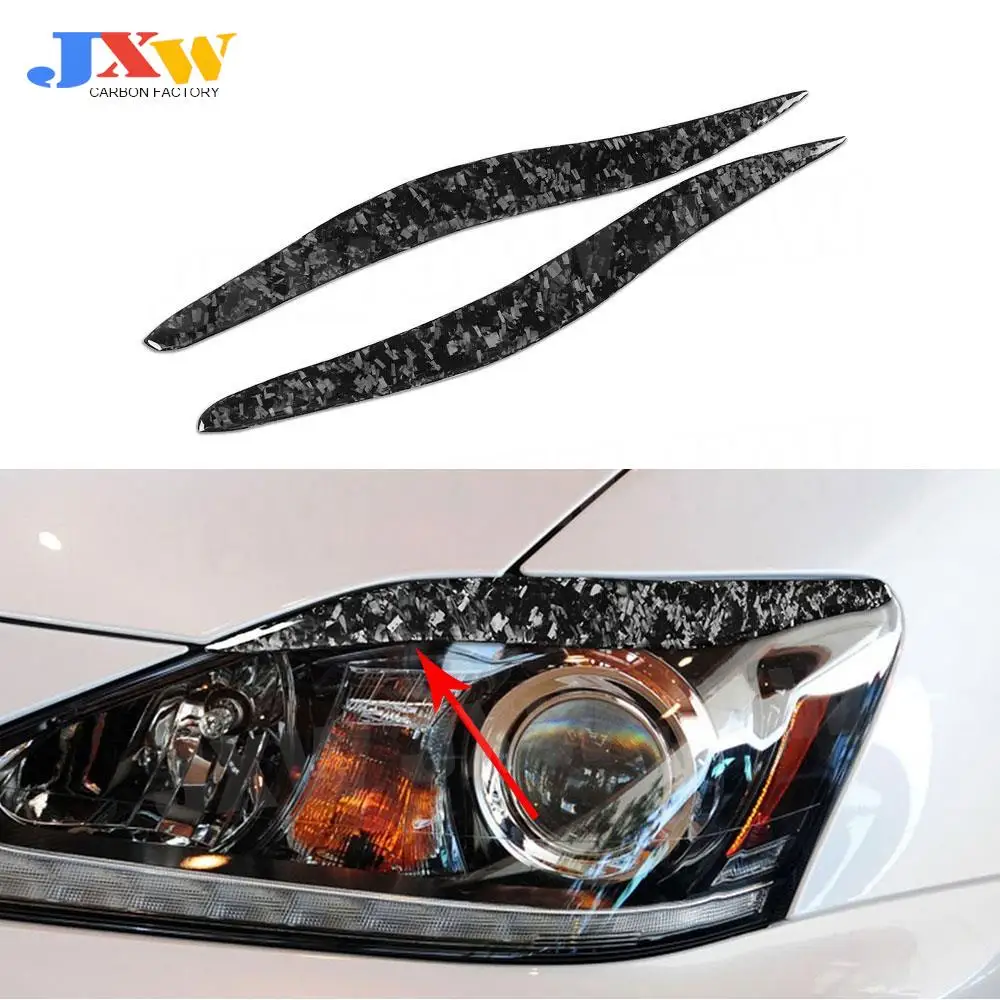 

2PCS/Set Front Lamp Eyebrow Headlight Covers Carbon Fiber for Lexus IS250 300 2006-2012 Car Styling