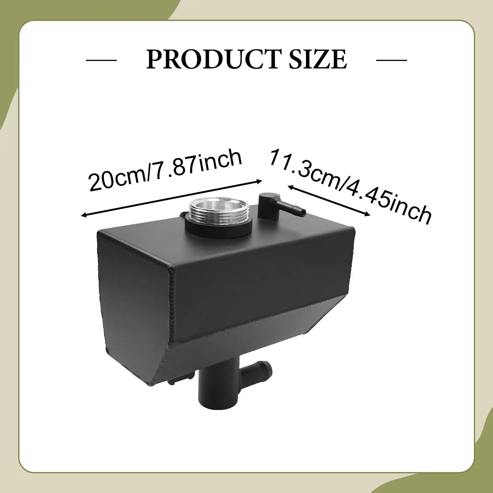 Front Engine Coolant Expansion Tank Metal Replaces 68364312AC Overflow Bottle Easy Install for Wrangler JL JLU JT