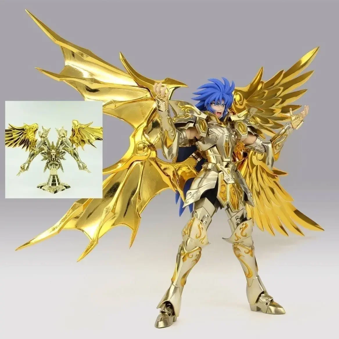 In Stock Saint Seiya Myth Cloth Ex Gt Gemini Saga Soul Of Gold Divine Armor With Totem Object Sog Action Figure Model Gift