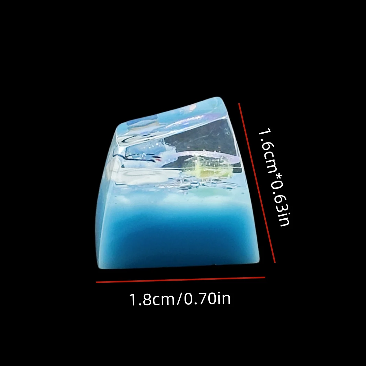 Original Resin Drip Glue Transparent Smile Sky Keycap Mechanical Keyboard Cross Axis Computer Peripherals view 6