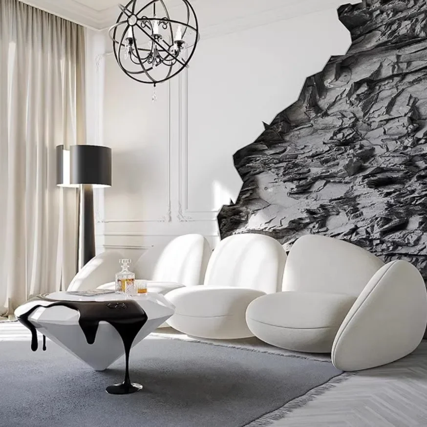 أريكة قماش، شقة صغيرة حديثة وبسيطة #4