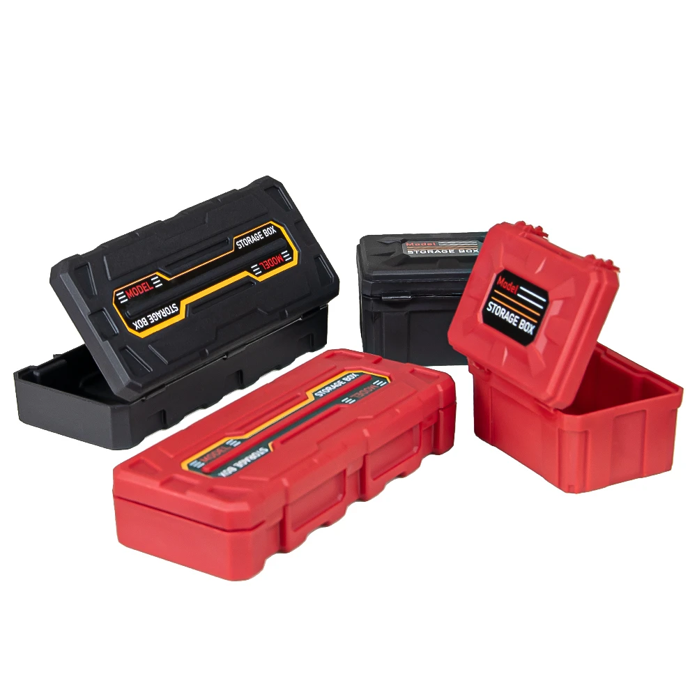 2pcs Plastic Luggage Storage Box Decoration Tool For 1/10 Rc Crawler Axial Scx10 90046 Traxxas Trx4 Trx6 Redcat Rgt Yikong Rc4wd