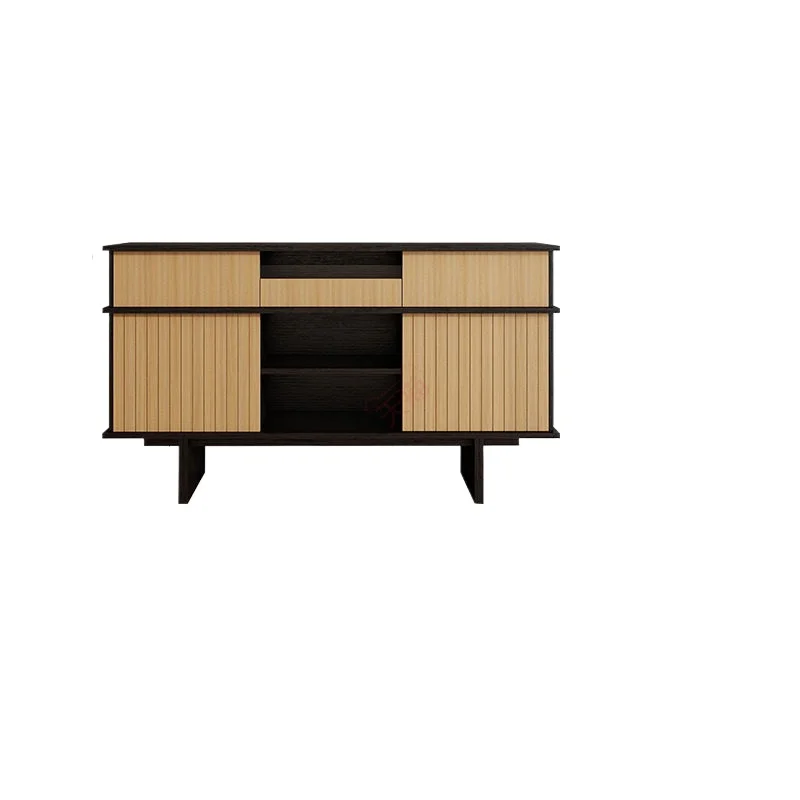 CX solid wood vintage style sideboard with a light luxury and high-end feel, integrated wall-mounted living room home abinet