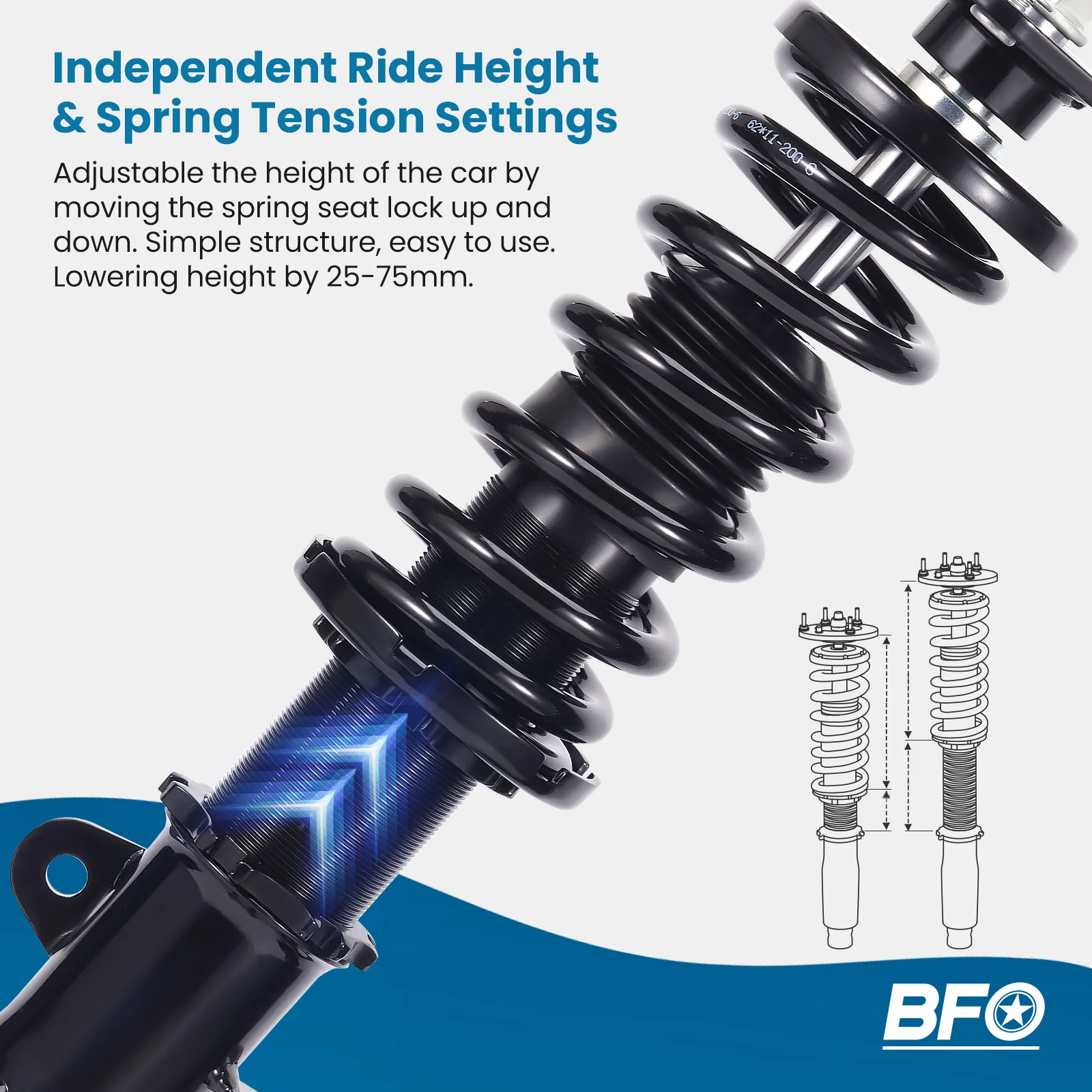 車高調ショックスプリングキットトヨタカローラ 88-99 E90 E100 E110 AE92 AE101