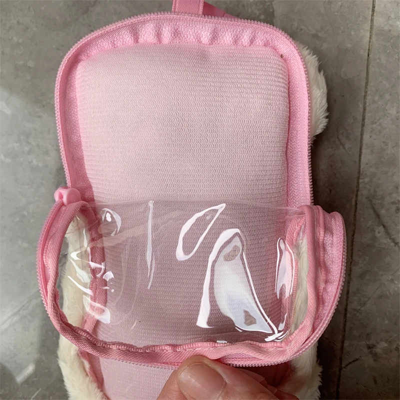 Rilakkuma Korilakkuma حقيبة الهاتف الذكي القطيفة الحقيبة المرأة أنيمي الدب الوجه Kawaii لطيف حامل قضية الهاتف المحمول