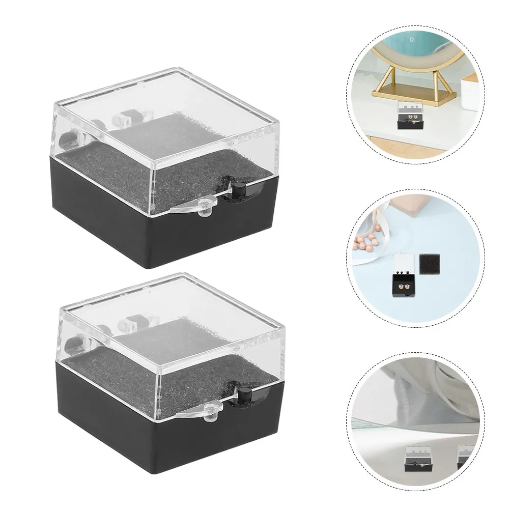 

Набор из 15 прозрачных акриловых коробок для значков и брошей, органайзер для хранения украшений, элегантный гладкий защитный футляр для дома и офиса
