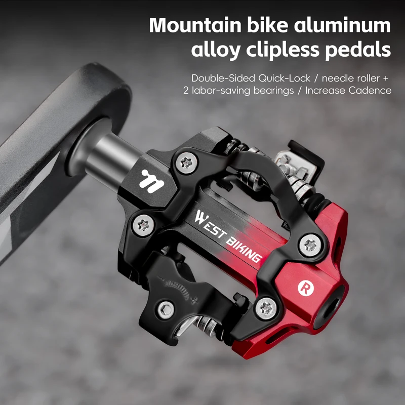 

Самоблокирующиеся велосипедные педали MTB, герметичные подшипники из алюминиевого сплава, педаль без зажимов, совместимая с шипами SPD, педали для горного велосипеда