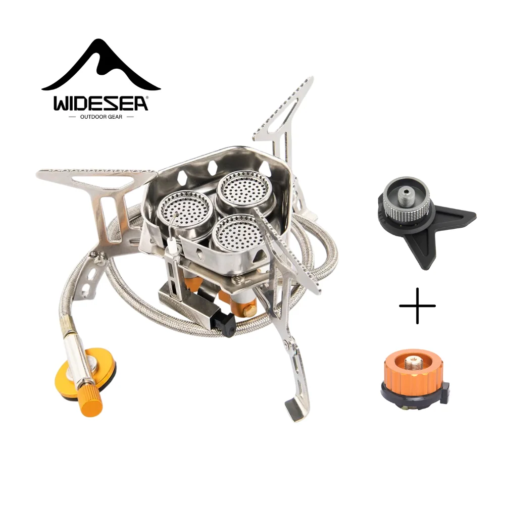 Quemador turístico para acampar Widesea, estufa de Gas de 6800W, utensilios de cocina, horno portátil, Picnic, barbacoa, suministros de turismo, recreación al aire libre