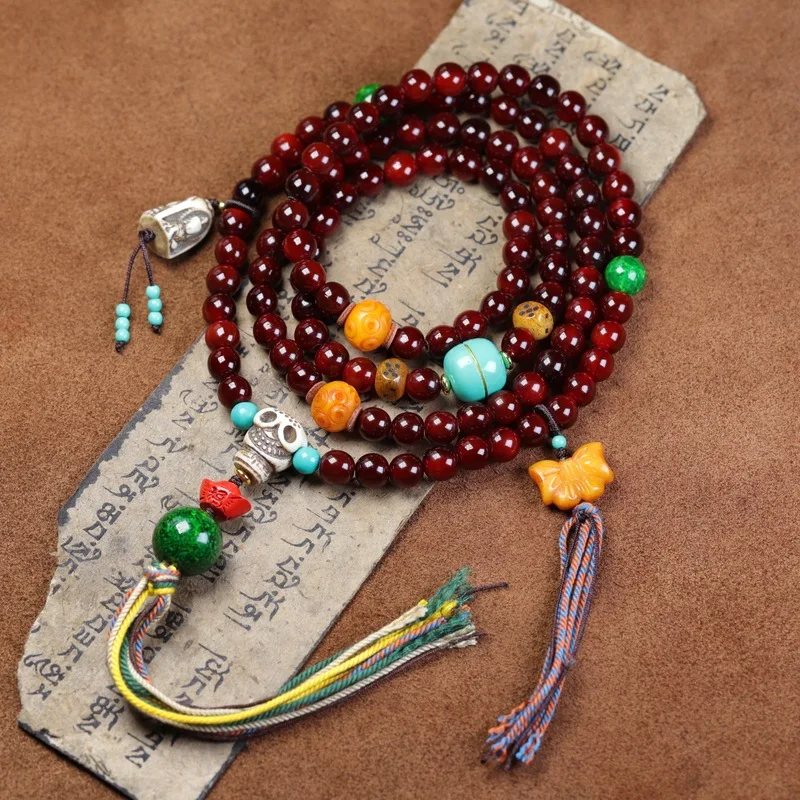 Natural wild mountain multi-loop and necklace, golden , full-health turtle shell bracelet, Bud