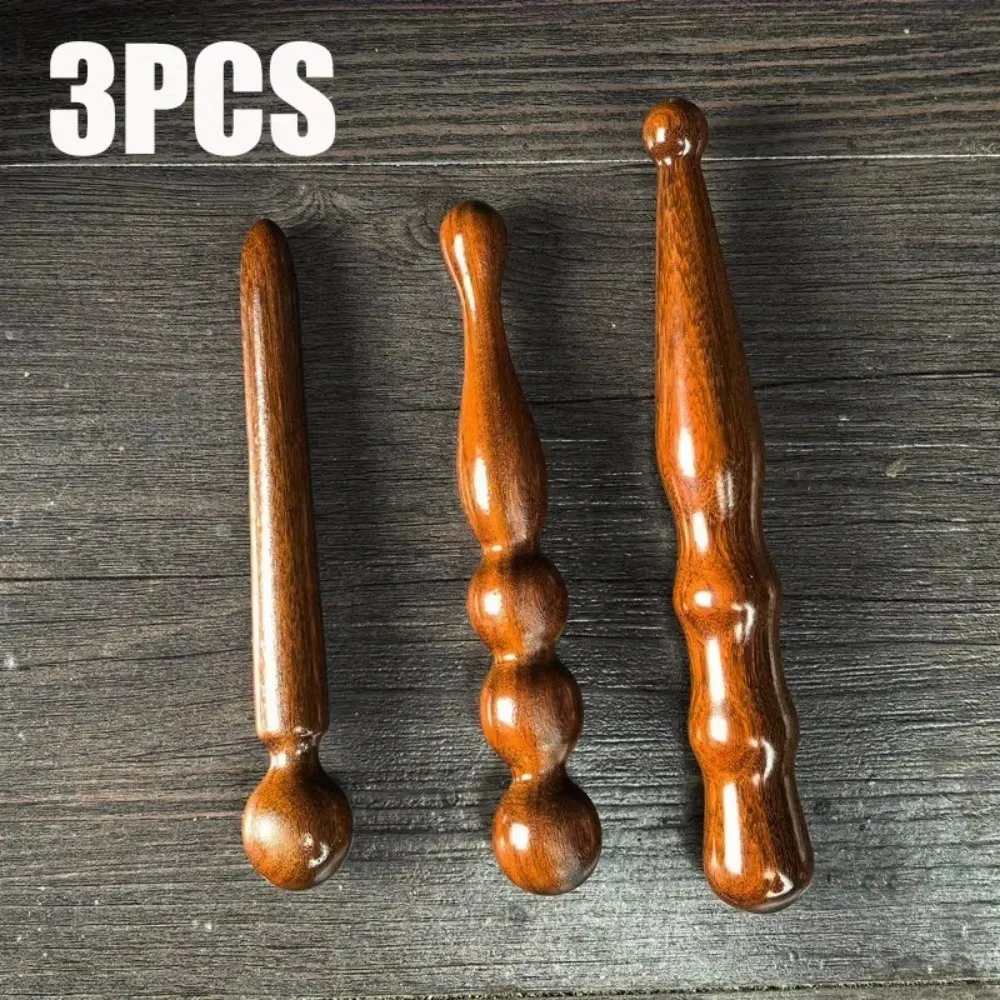 3 Holz-Akupressurstäbe für Körperpunkte, Holz-Fußmassagestäbe, Geeignet zur Linderung von Müdigkeit – Detail 2