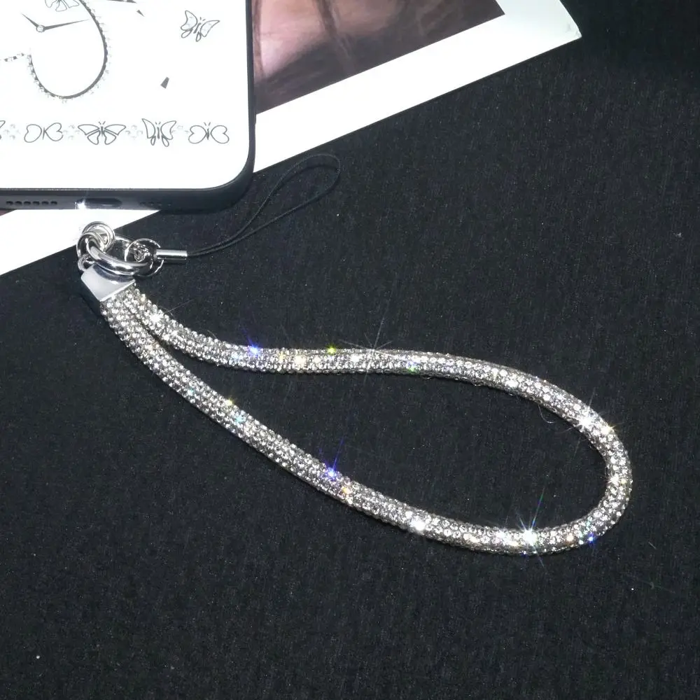 Flashy Fashion Glitzer Strass Telefon Lanyard Diamant Kristall Telefon Handgelenk Riemen Schlüsselanhänger Hängen Anti-verloren Seil