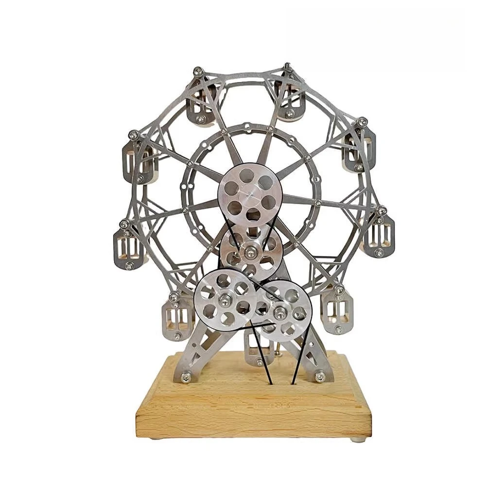 

Golden Ferris wheel model can launch creative tabletop ornaments