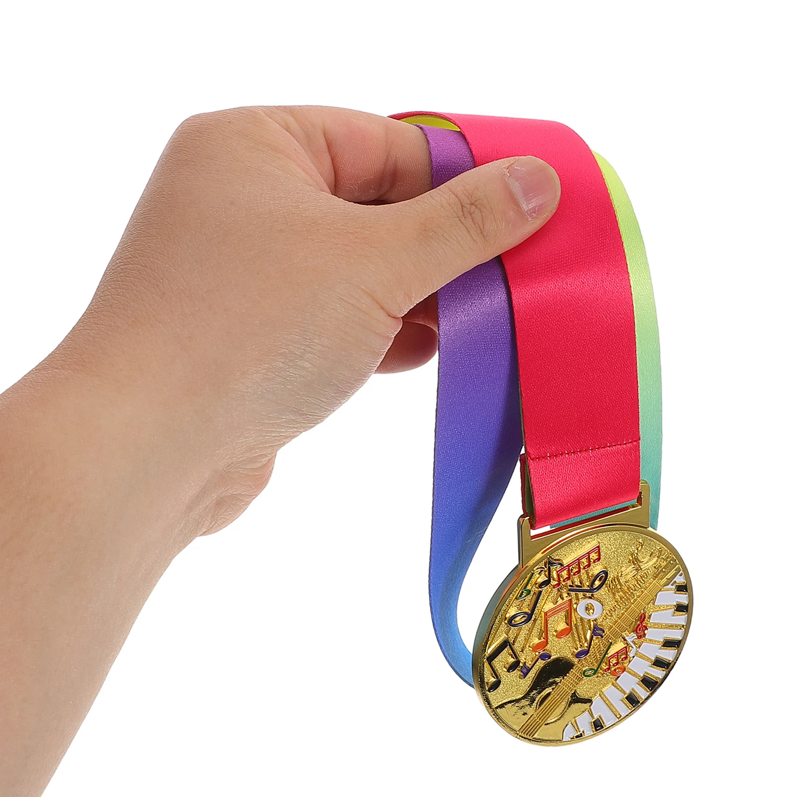 

Kids Musical Medal Gold Medal Award for Piano Violin Singing and Dance Competitions Neck Ribbon Wearing for Children’s Music