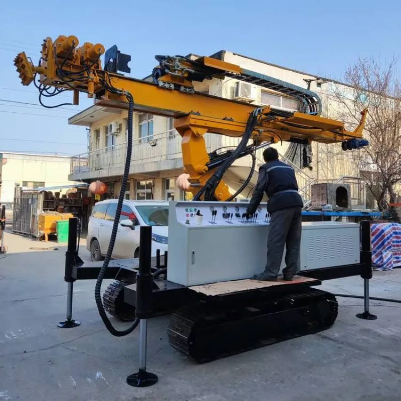 Jet Grouting Drill Rig High Pressure Rotary Gear Motor Driven Machine for Ground Anchor Nail Construction