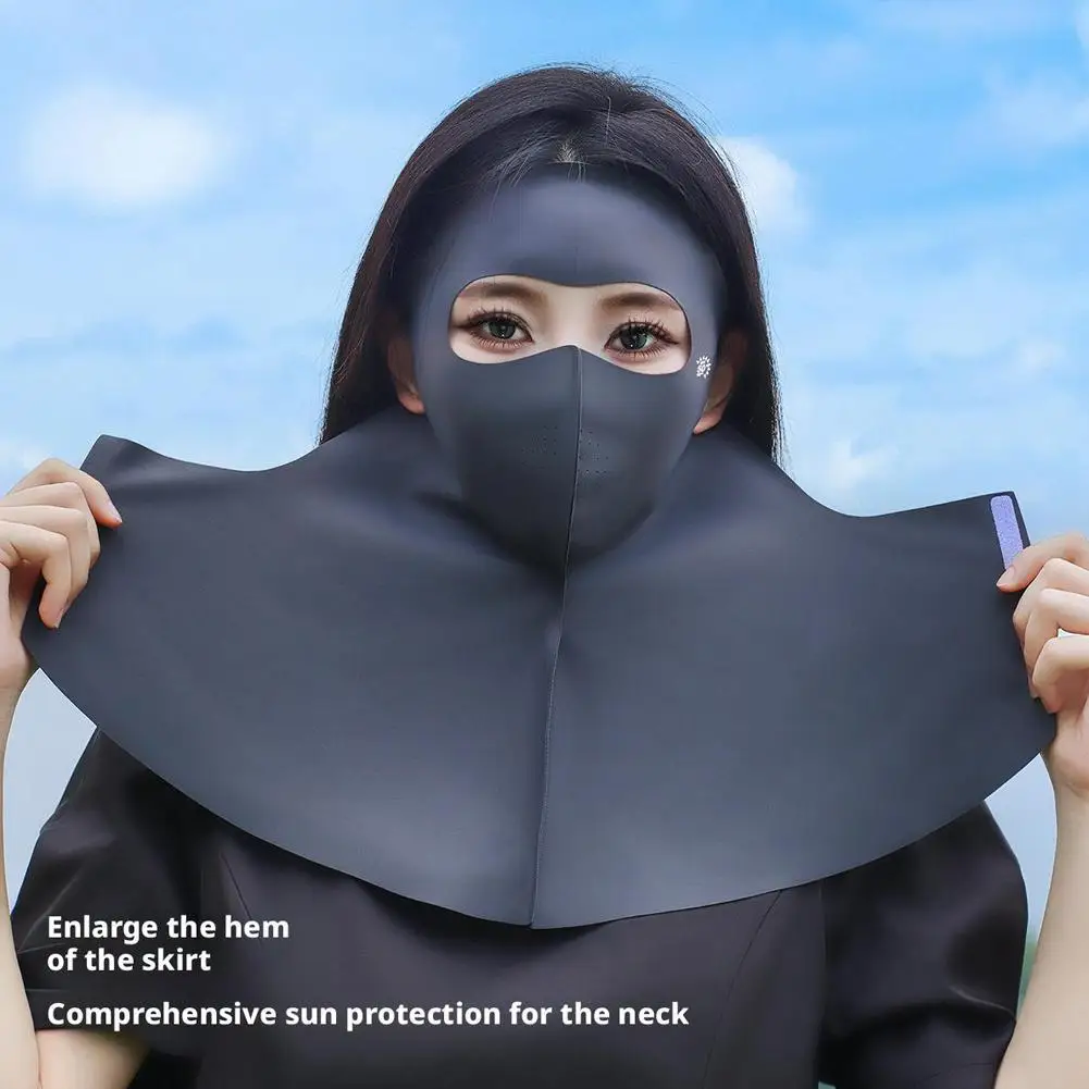 Sunscreen Mask Anti-UV Traceless Summer Mask Breathable Ice Feel Sunshade Face Protection Neck Wrap CoverFace Mask