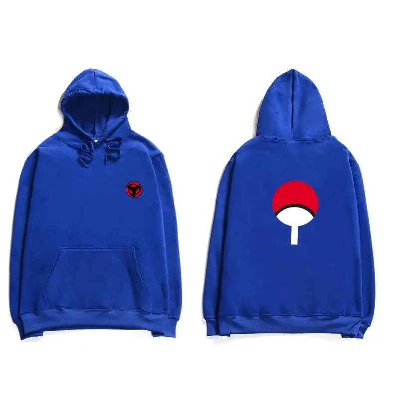 Naruto Uchiha Hoodie Sharingan Anime Print Streetwear Schwarz Unisex Herren Damen Oversized Casual Sweatshirts Langarm – Detail 9