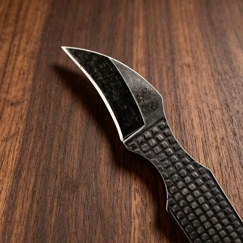 2026 New Small Fixed Blade Knife with K Sheath, Outdoor Climbing Hiking Camping Edc Necklace Knife