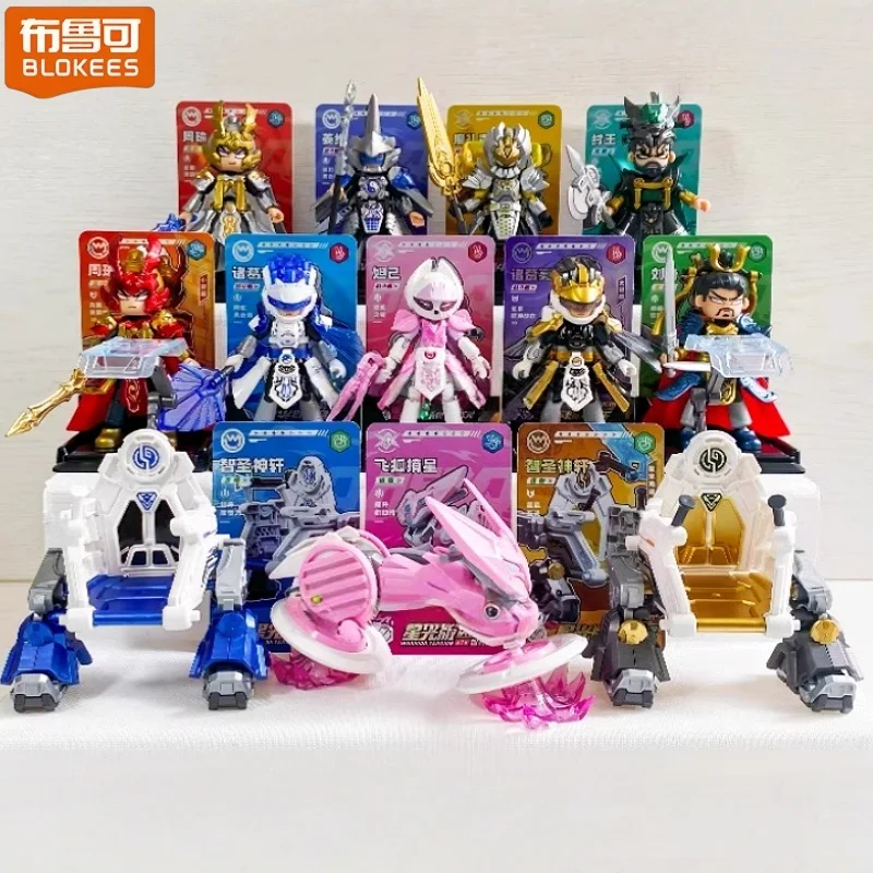 بلوك الربط اللبنات لانهائي بطل 7 طبعة الكرتون دفعة تجميعها عمل لعبة سطح المكتب حلية جمع هدية