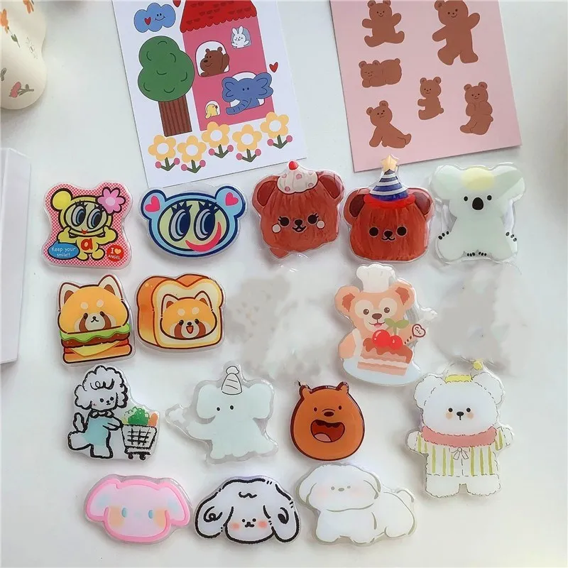 

Animal Bear Mobile Phone Holder Stand Anti-Fall Lazy Finger Ring Bracket Grip For IPhone 14 15 Samsung Huawei Foldable Hoder