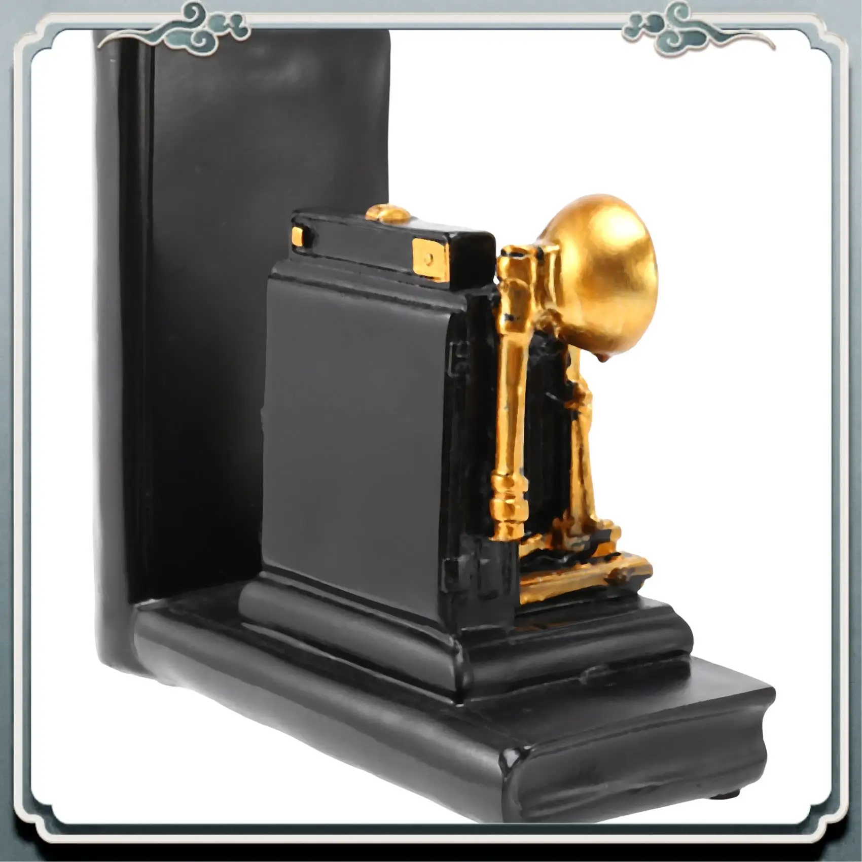 

Durable Retro Camera Bookend Movie Film Projector Black Silver Collector's Project Creative Bookcase Vintage Jewelry Study Room