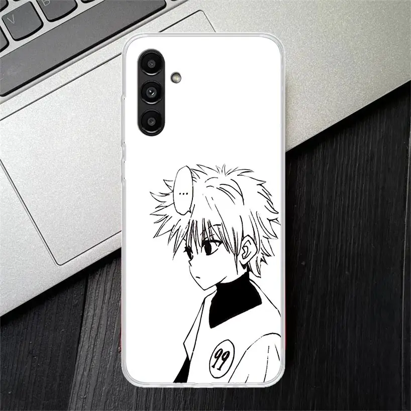 Black White Hunter HXH Phone Case For Samsung Galaxy A14 A15 A13 A12 A54 A55 A53 A52 A34 A35 A33 A32 A24 A25 A23 A22 A04S A03S A