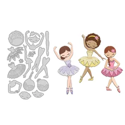 MangoCraft Lovely Dancing Ballet Girls Cutting Dies DIY Scrapbooking Supplies Metal Dies Knife Mold For Cards Albums Decor
