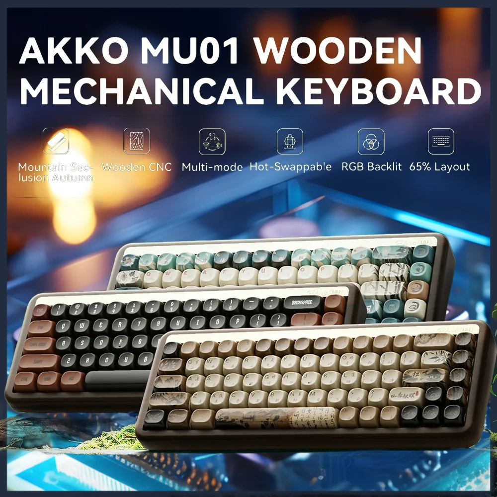 

Клавиатура AKKO MU01 Беспроводная Механическая с Rgb-подсветкой, 2,4 ГГц