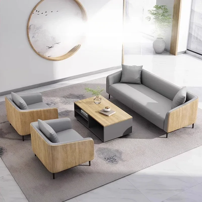 Business Modern Boss Manager Office Office Sofa Coffee Table Combination Leisure Guest Reception Negotiation Area Sofa
