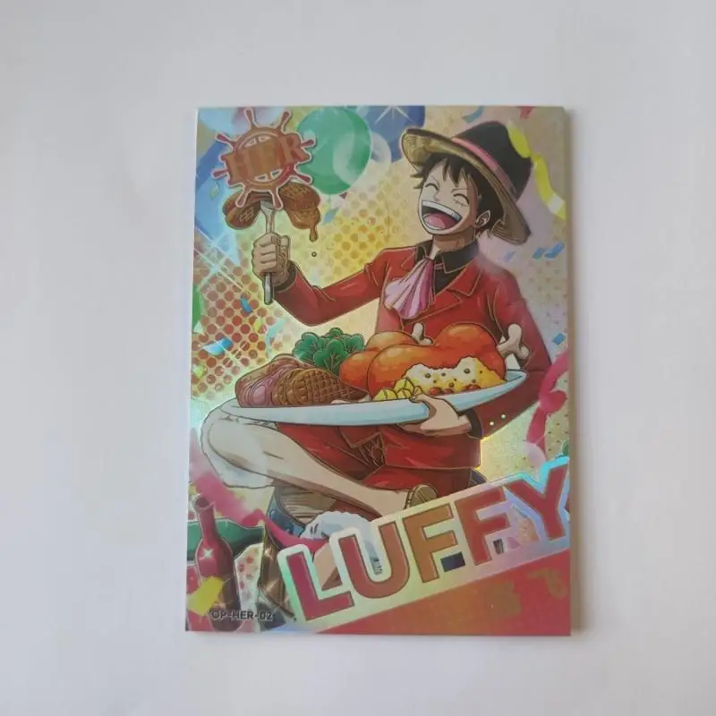 Anime One Piece Monkey D Luffy Nico Robin Roronoa Zoro HER Series of Collectible Cards Christmas Birthday Gift Children's ToyS