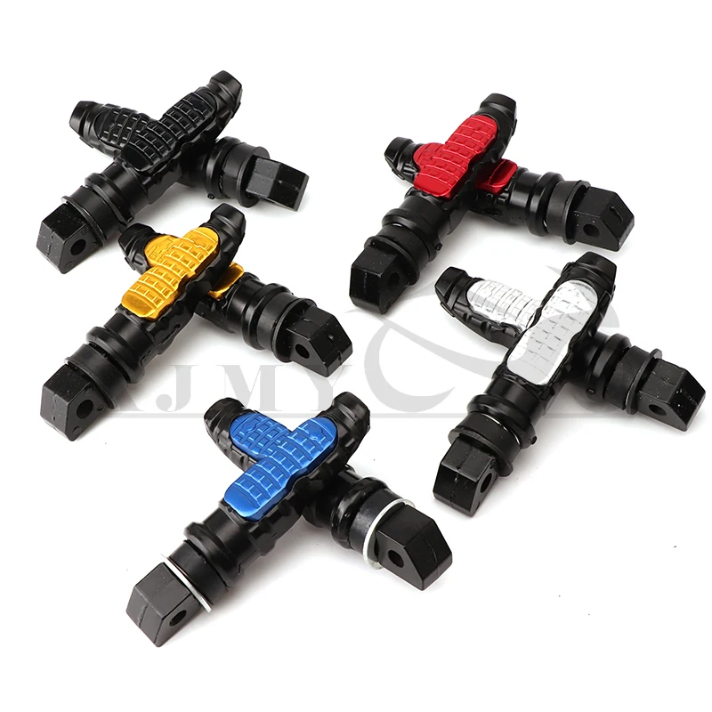 

Universal 2pcs Motorcycle Rear Passenger Foot Pegs Pedals Footrest Scooter Foot-Peg Motorbike Pedal Modification Aluminum