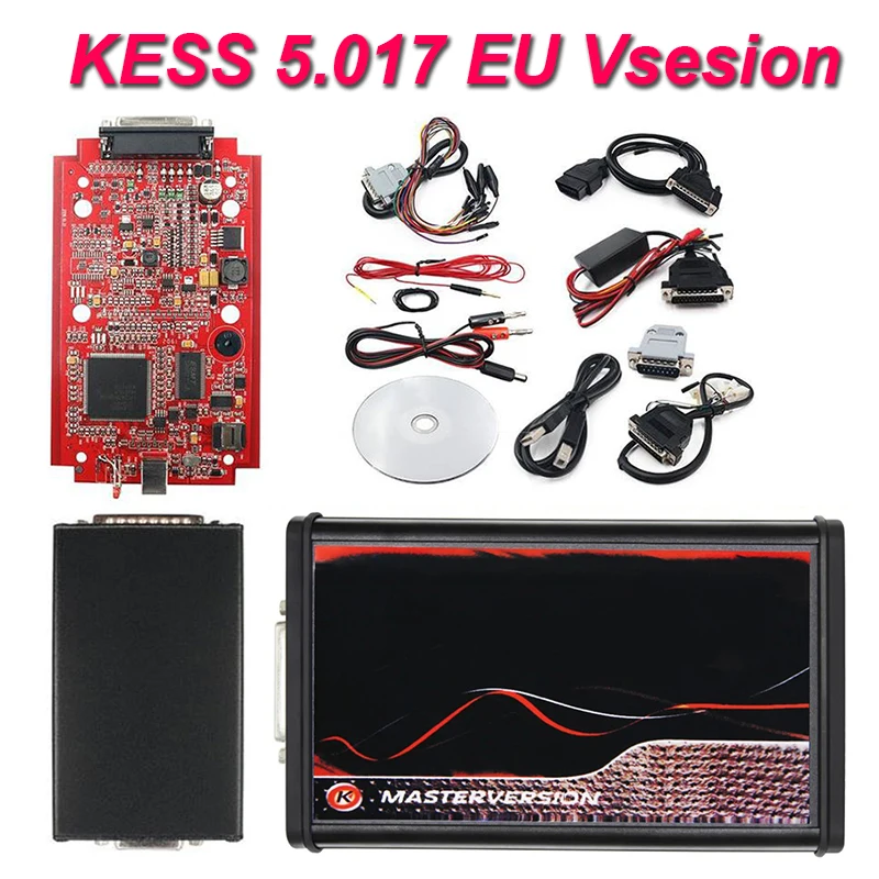 Online Unlimited Kess V2 V5.017 Red PCB 4 LED OBD2 ECU Chip Tuning Tool 2.80 Firmware BDM Master Programmer for Cars Trucks