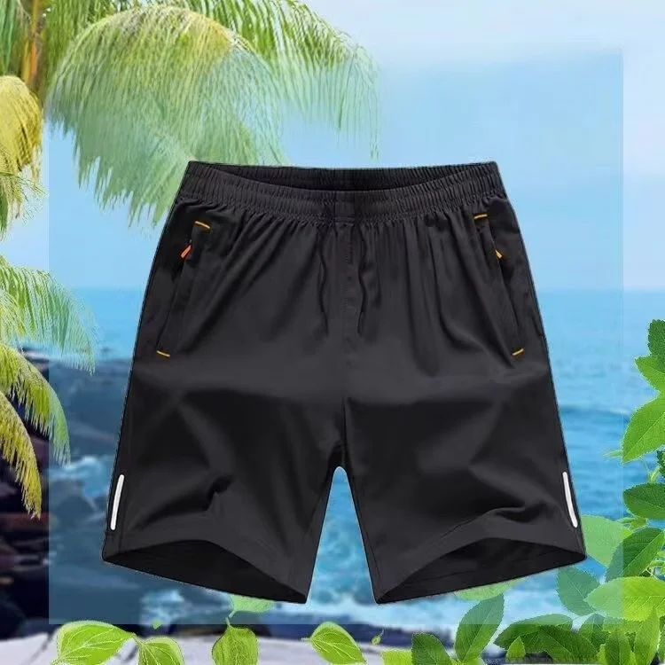 

Ice Silk Sports orts Men's Loose Fit Lightweight Summer Casual Pants Breathable Comfortable Air Conditioning Five-Point Pants