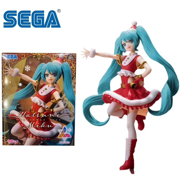 

SEGA Original Virtual Singer Anime Figure Hatsune Miku Luminasta CHRISTMAS 2023 Action Figure Collectible Toys for Kids Gift