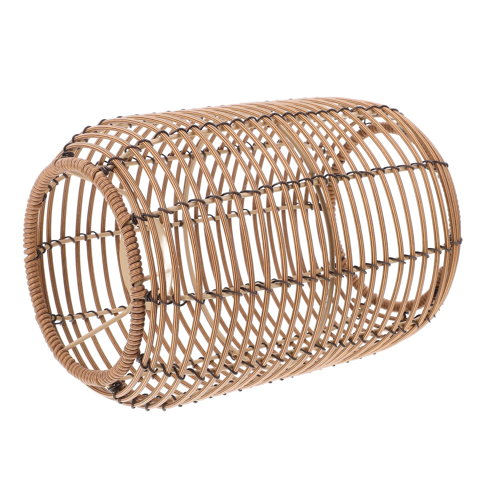 Lampada a sospensione vintage retrò Paralume in finto rattan intrecciato Lampade vintage Hollow Boho Farmhouse oversize