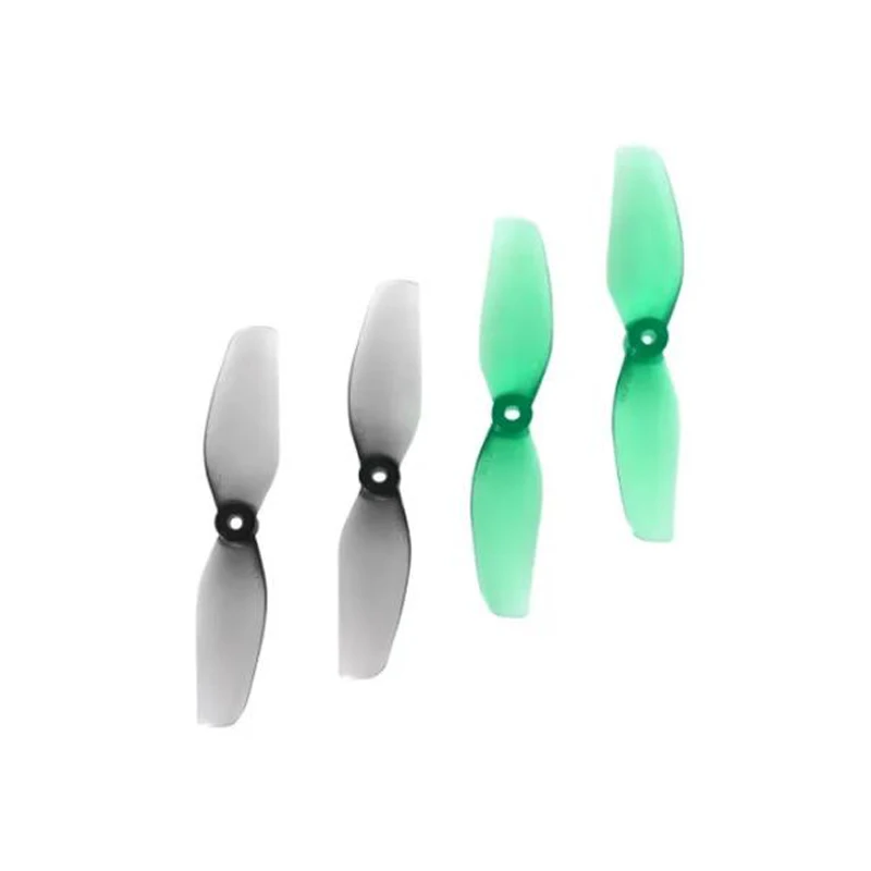 2Pairs Ultralight Whoop Prop 40MMX2(1.6X1.2) Two-blade Propeller Positive Negative Paddle PC Material Props for RC Racing Drone