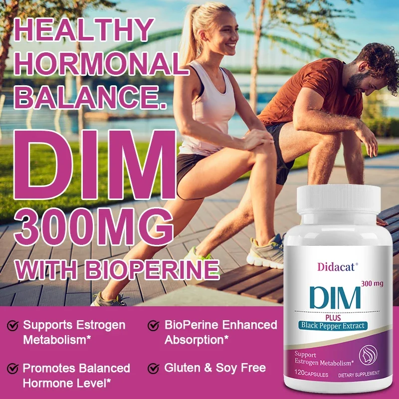 DIM+ Alkaloids - Female Endocrine Balancing Supplement, Supports Menopause, Antioxidant, Relieves Fatigue and Mood