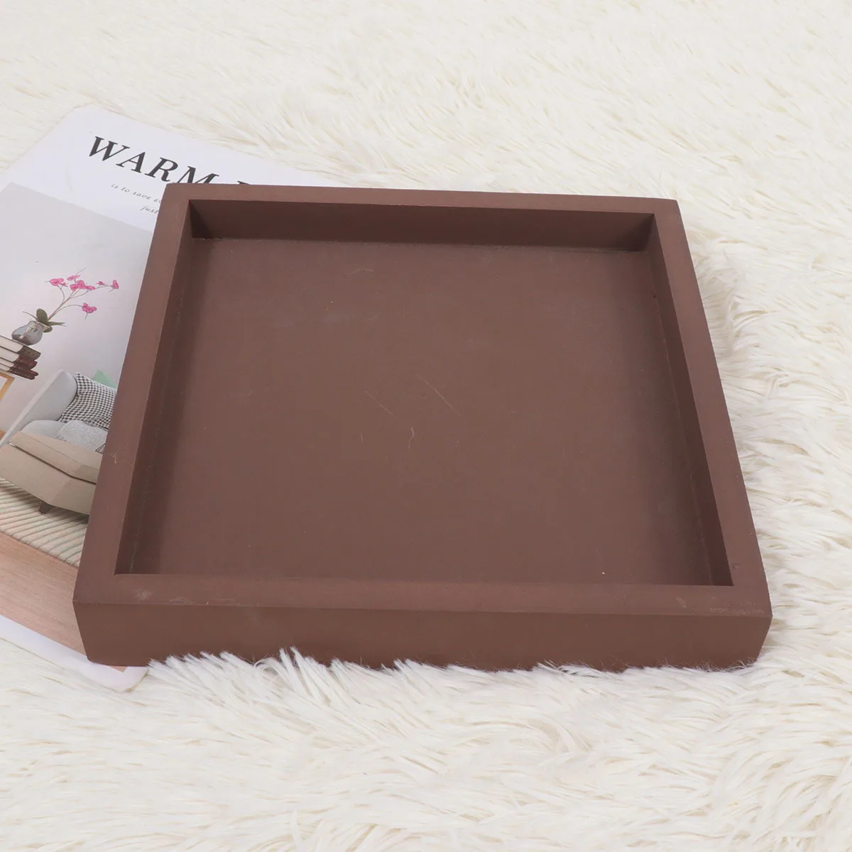 

Thicken Plastic Flowerpot Tray Square Plate Leakproof Potted Base Indoor Balcony Garden Support 20x20cm Lightweight Anti-Slip