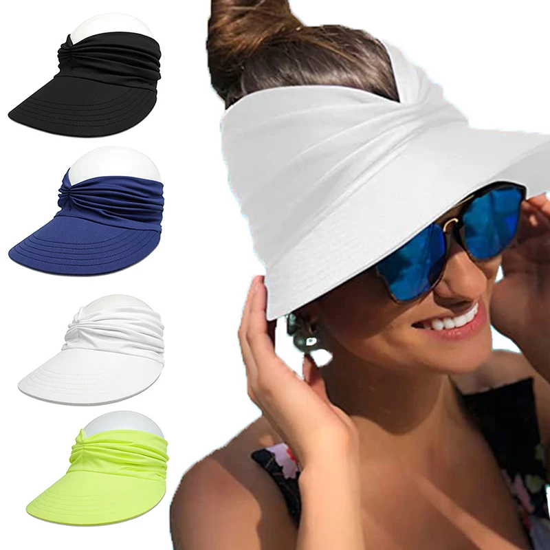 2023 New Hat Women Sun Visor Sun Hat Women Anti-ultraviolet Elastic Hollow Top Hat Outdoor Quick-drying Sun Hat Summer Hat Girl