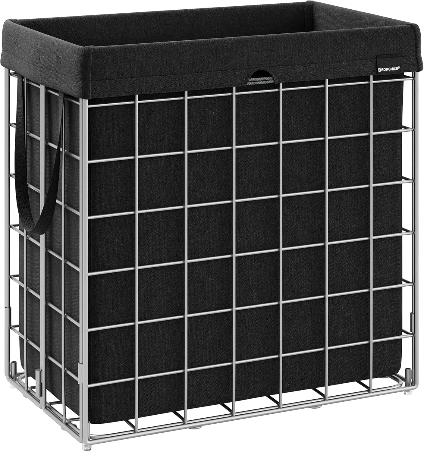 

Складная корзина для белья с моющимся вкладышем, вместимость 29 галлонов, металлический каркас для спальни и ванной комнаты