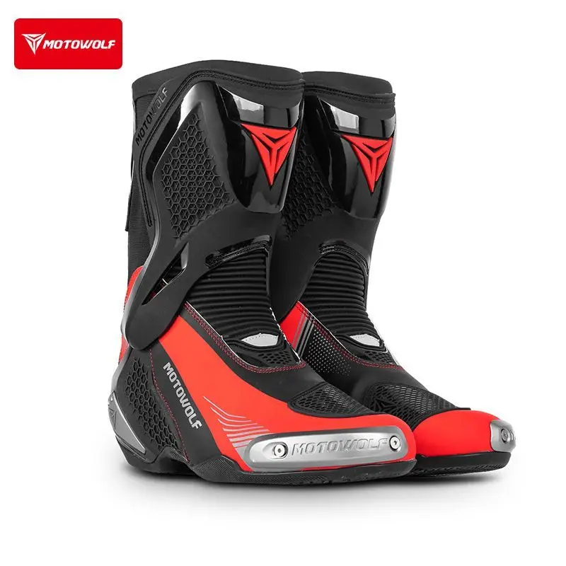 Modo Wolf Motorcycle Riding Boots Motorcycle Riding Shoes High-Top Racing Boots Off-Road Professional Rider equipment Men